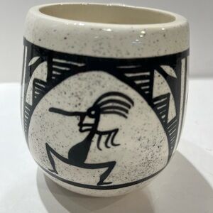 Southwest Tribal Pottery Art Coffee Cup Mug.  Hand crafted.